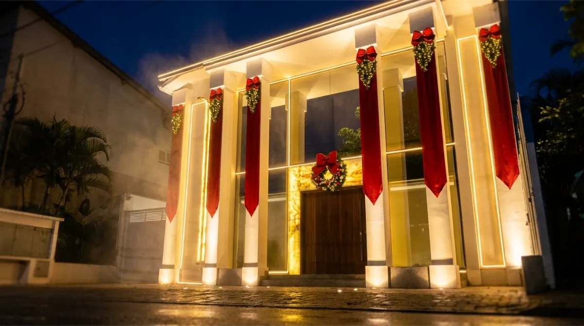 Iluminação de Natal para empresa em São Paulo – Forma & Luz